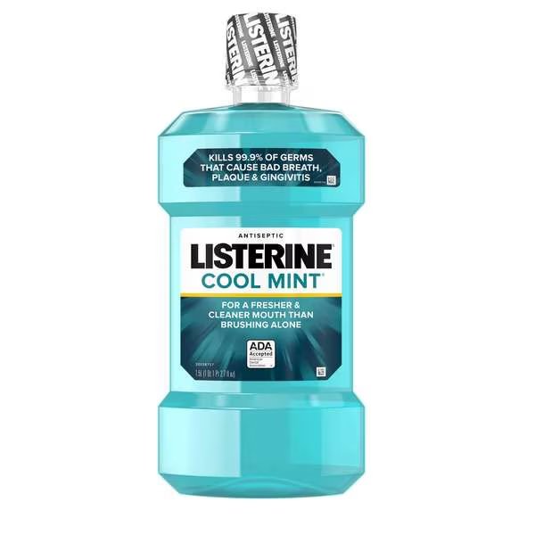 Listerine Antiseptic Cool Mint Mouthwash 1.5 Liter Bottle, PK6, Listerine, Mfr#: 5242755